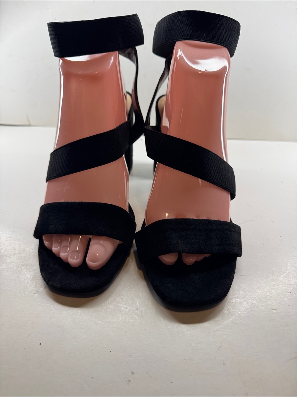 Chic Black Strappy High Heel Sandals